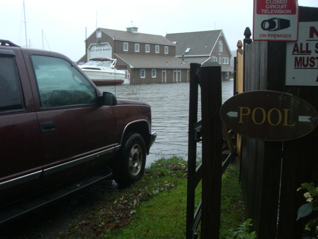 Marina entrance flood