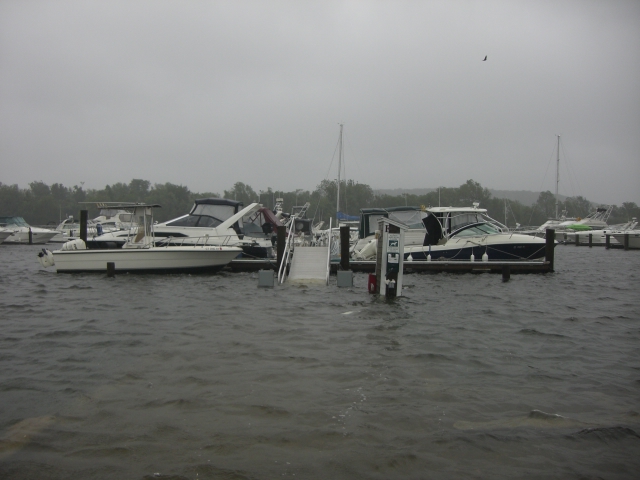 Dock flooded