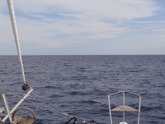 Seas less than one foot make for a happy Ortolan and her crew.
