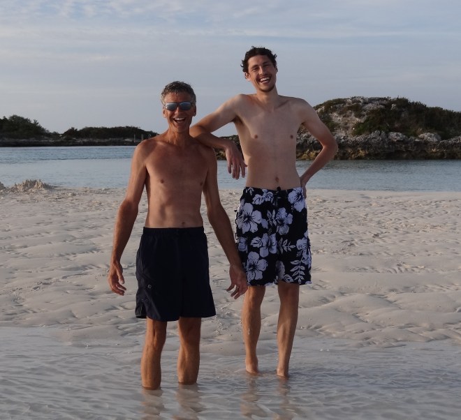 In 3" of water, dig your feet in and "shrink".