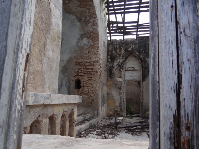 Looking at tabernacle inside Old Spanish Church, c 1500