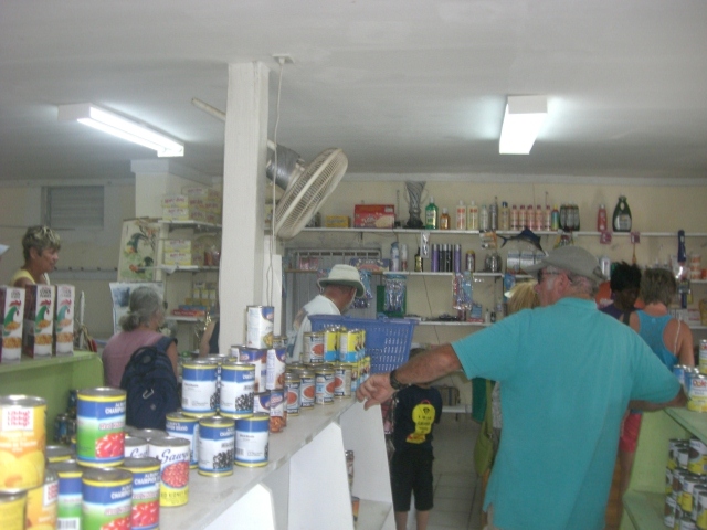 The line to pay for our prized purchases at the market.