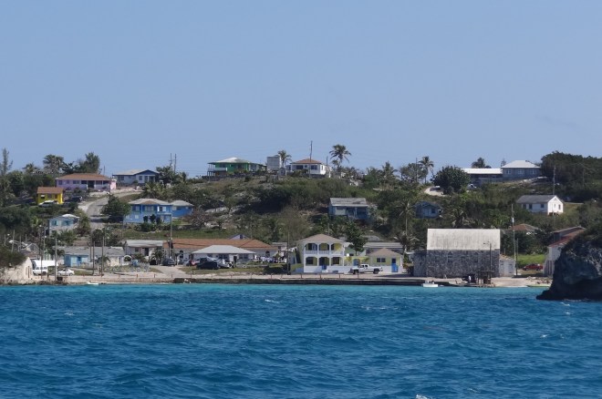 Looking in at Gregory Town at Pitman Cove.