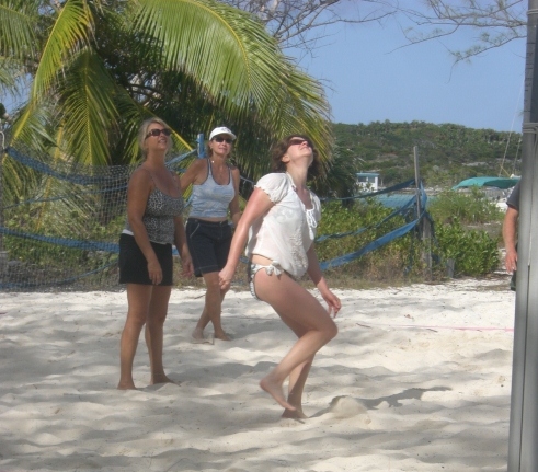 Doin' the volley ball dance