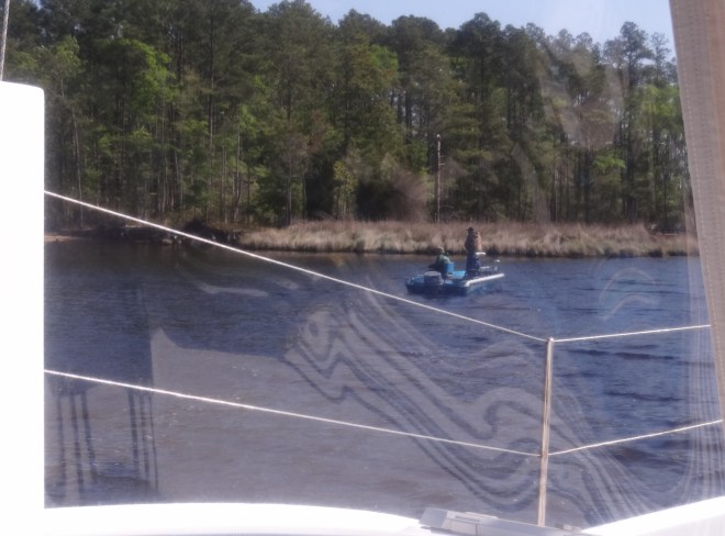 During the weekend locals came by to fish- we did see some jumping- the fish that is