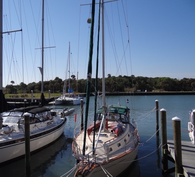 Ortolan sits snug and clean at the dock