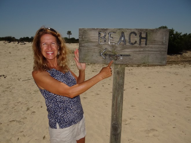 The beachcomber is happy!