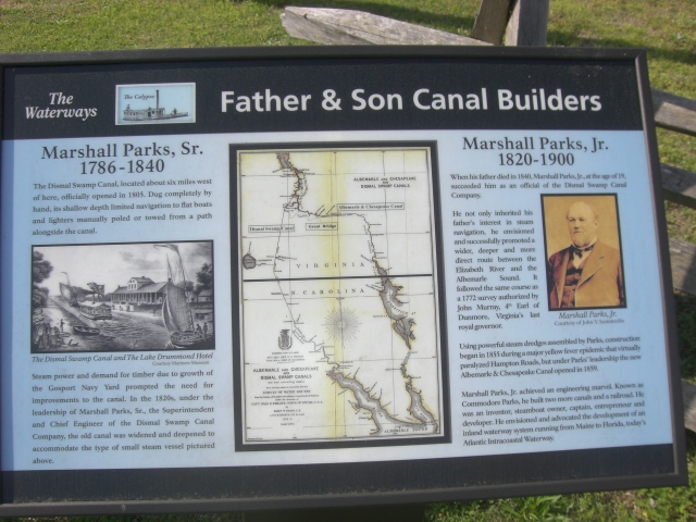 Working on the canals- like father like son