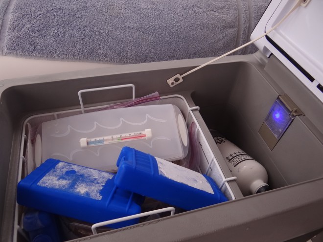 Open freezer- side section not as cold-good for cold beverages.