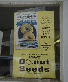 Some donut humor- sign in window at Killer Donuts