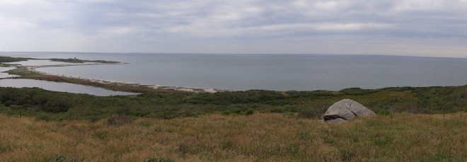 A view of Rhode Island Sound near the merge with Vineyard Sound and Buzzards Bay
