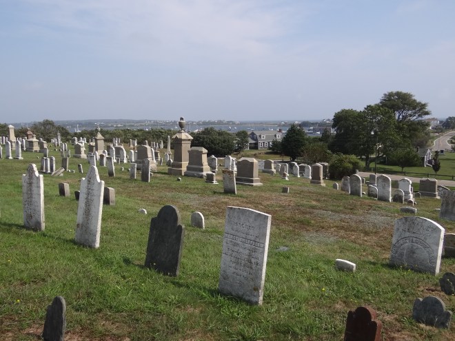 The island cemetery offers a lovely view