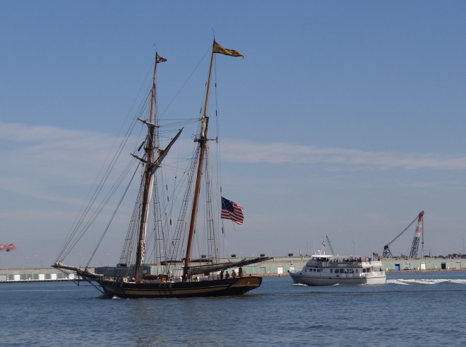 Pride of Baltimore II heads home after the schooner fest