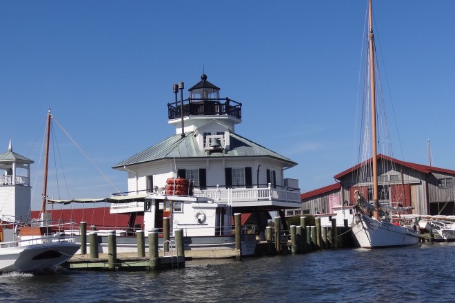 Chesapeake Bay Maritime Museum- among our first sights as we dinghy in