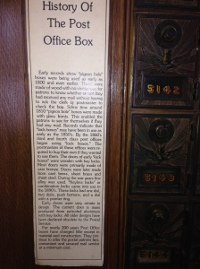 Interesting background on Post Office boxes- relatively unchanged for years