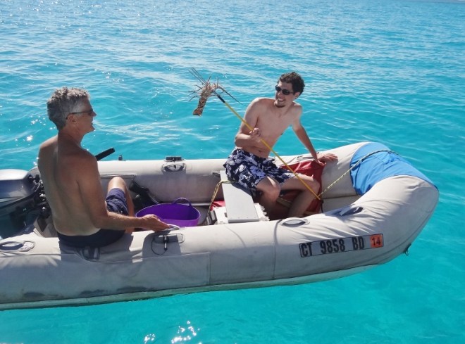 Success! Spotted by Russ and speared by Benj- great father/son teamwork