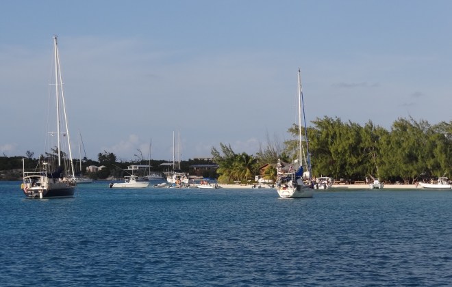 Anchoring space is easy to come by in December off Chat N Chill and Volleyball Beach