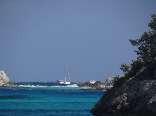 Crazy cruiser or Salty Sailors? They head out into Exuma Sound