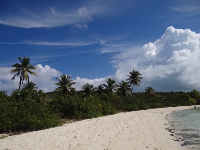 So many beaches, so much blue sky and white puffy clouds
