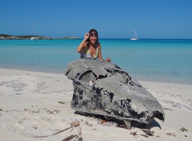 The rest of this plane was in the water nearby but not much remained