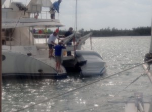 Someone messed up and the dinghy tumbled