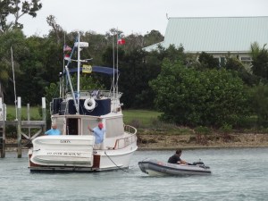 Cruiser runs aground leaving at low tide