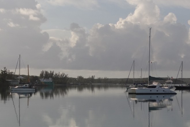 Flat, calm anchorage near Pascal's at Rock Sound