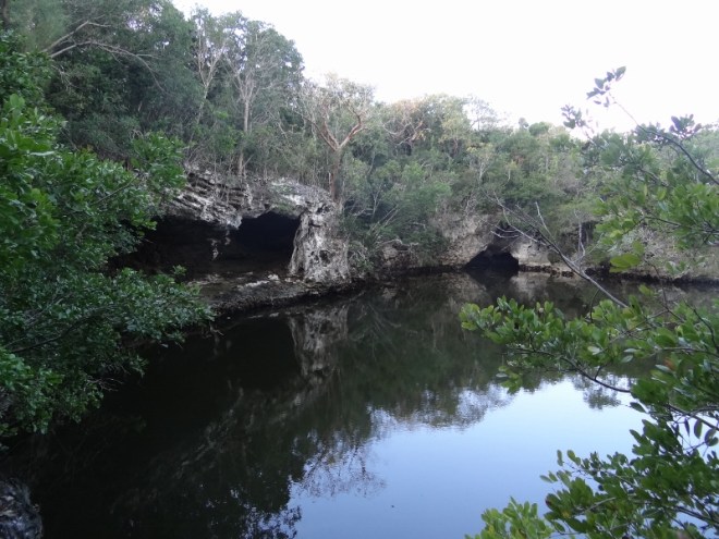 A calm ocean hole- no big waves in the harbor means no turbulence in the hole