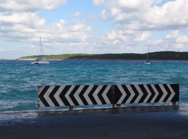 This is fairly calm conditions near high tide. Note how the boats are still feeling the effects of the swells
