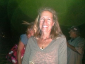 Masha snapped a good one of me by the bonfire