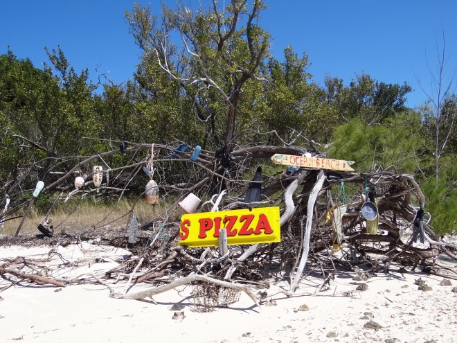 Hard to miss the path leading from the harbor across to the ocean