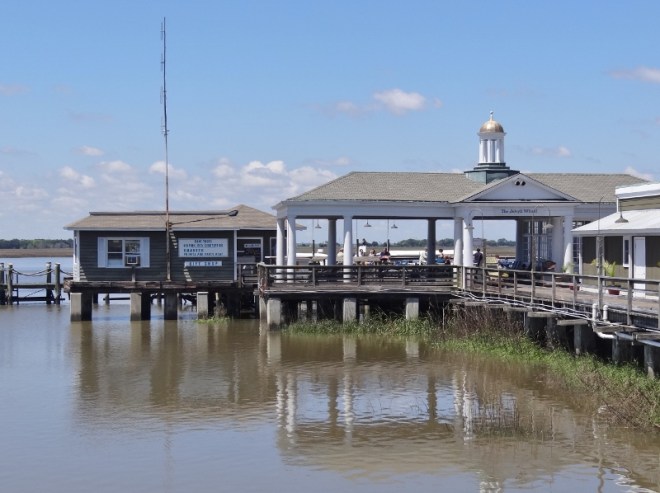 Latitude 31 and their outdoor Rah Bar situated next to the creek