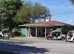 Red Bug electric carts are available to rent at the Jekyll Island Airport