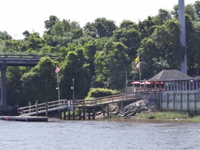 Charleston Crab House by the Wappoo Creek Bridge as we wait for the 10:30 opening... just for us.