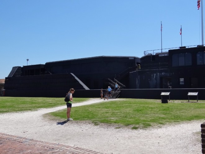 Inside the fort- spacious enough for a soccer game