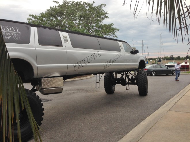 One couple climbed down from this monster truck limo. Gee how did you get to your prom?