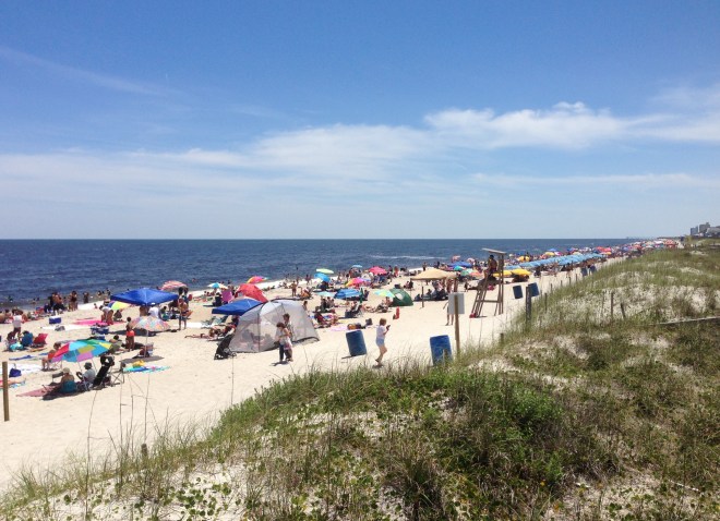 Memorial Day weekend beach goers; the view was the same the other way