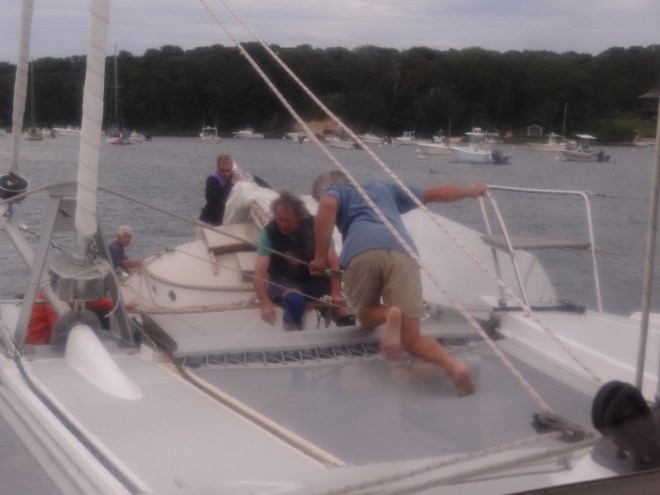 Now Russ had to really push. No damage. No wind, just all in slow mo.