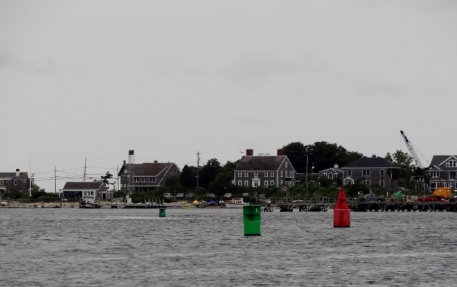 Looking at Woods Hole as we pass by in the passage en route to Hadley