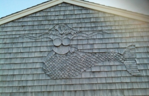 Eye-catching design on the Boat Yard's building