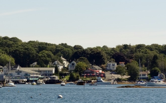 Looking further in the harbor toward all the touristy stuff