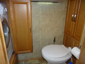 The water and laundry closet.