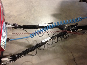 first you hook the black bars then the blue... or was it the red???