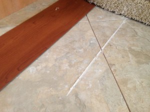 A slide test revealed a big problem- a log screw under the dinette seat