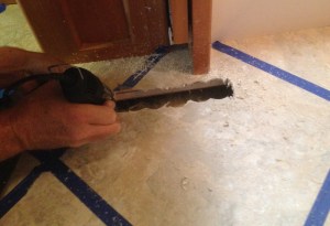 Two of the heat register openings were best cut by hole saw, then dremel