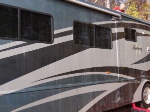 Washing the roof sent rivers of cleanser over the sides