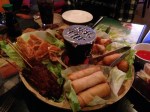 Dinner with David, Seth and Matt began with a Pu Pu platter