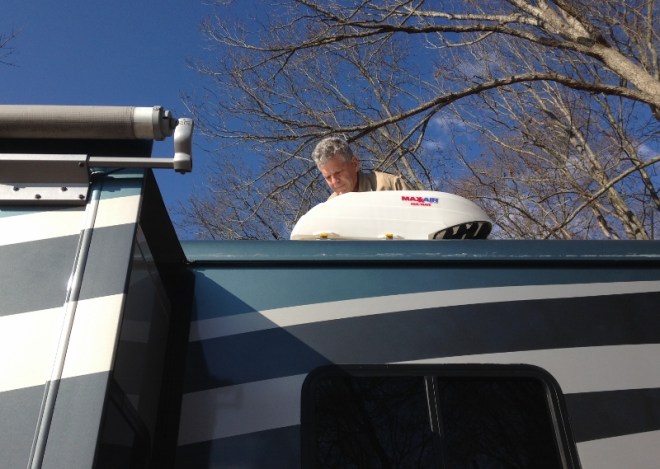 Installed new roof vent covers which allow for greater air flow than the old ones