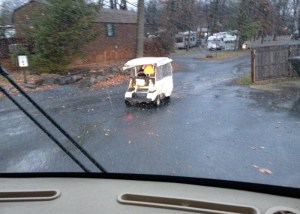 Our KOA guide leads us to our spot