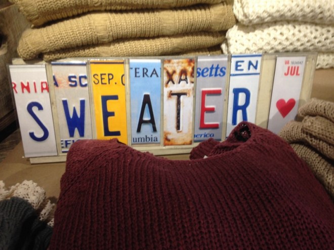 As if we needed reminding that sweaters would be needed here.